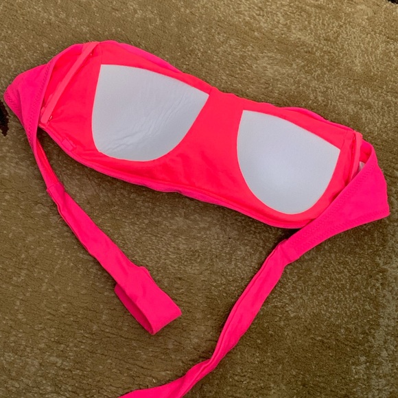 Hot Pink/Gold Cheetah Bikini Top - Picture 2 of 4